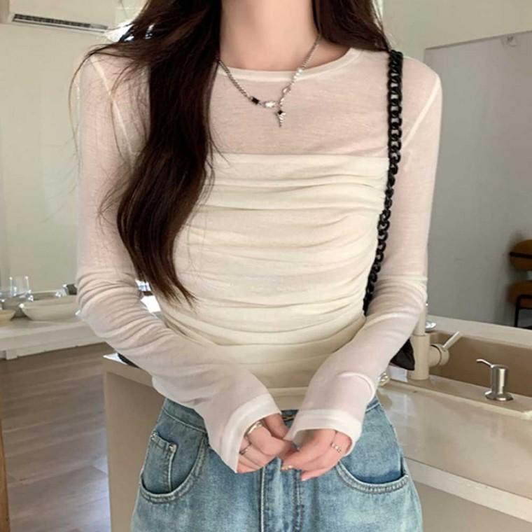박스티 오버핏티셔츠 긴팔티 가을맨투맨 크롭티셔츠 여성면티 여성티셔츠