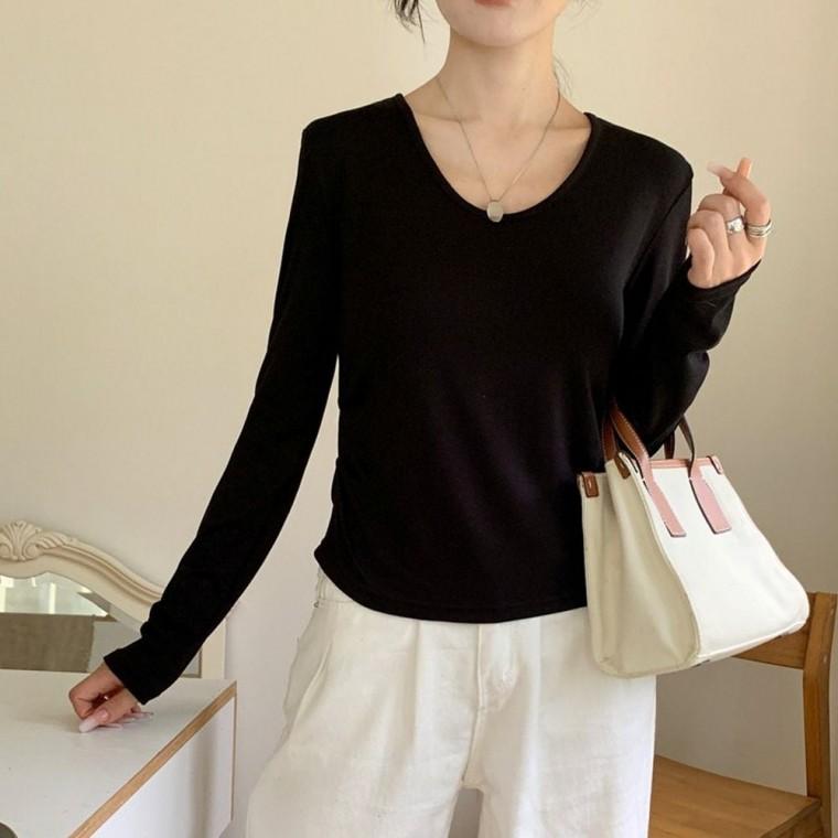 긴팔블라우스 티셔츠 가을블라우스 실크블라우스 여성 퍼프블라우스 여자셔츠