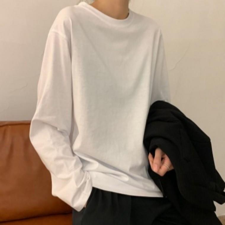 루즈핏 베이직 가을 여성티셔츠 긴팔티셔츠 UC-0137 빅사이즈티셔츠