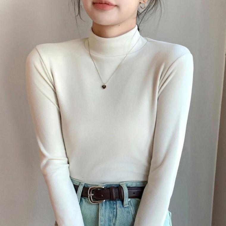 이너 반폴라 반목티 여성 여성가을티셔츠 6color 면폴라티 긴팔