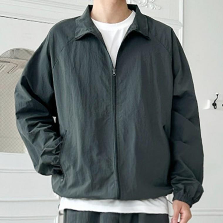 남자 남성 긴팔 점퍼 재킷 바람막이 봄 가을 집업 기본 베이직 데일리 캐주얼 여행 휴양지 일상 학생 무지