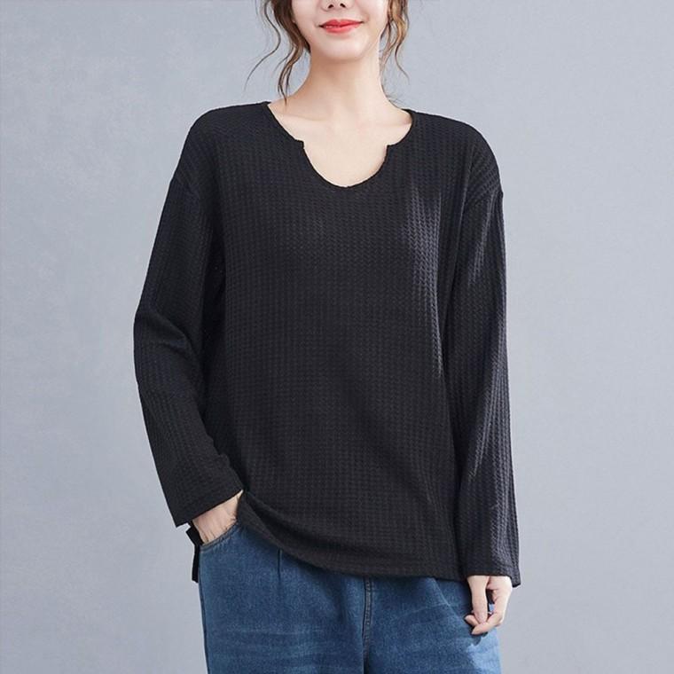 긴팔 롱슬리브 루즈핏티셔츠 슬리브 와플 여리 티셔츠 가을코디 핏 내추럴