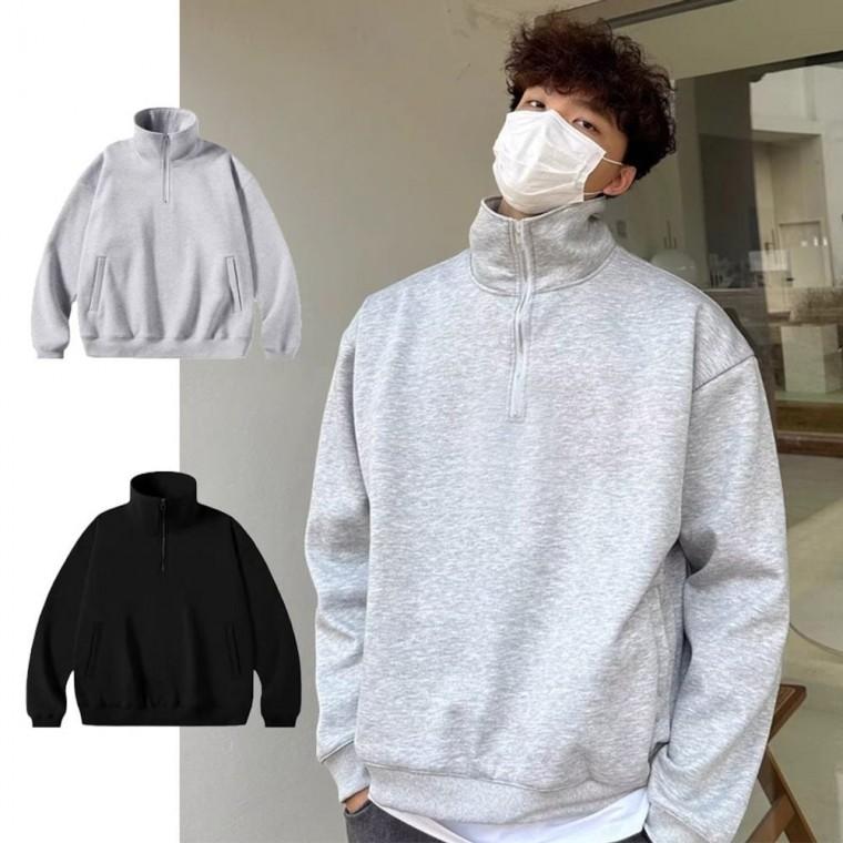 캐주얼 티셔츠 남자긴팔티셔츠 집업긴팔 간절기 가을티셔츠 학생 남자티셔츠