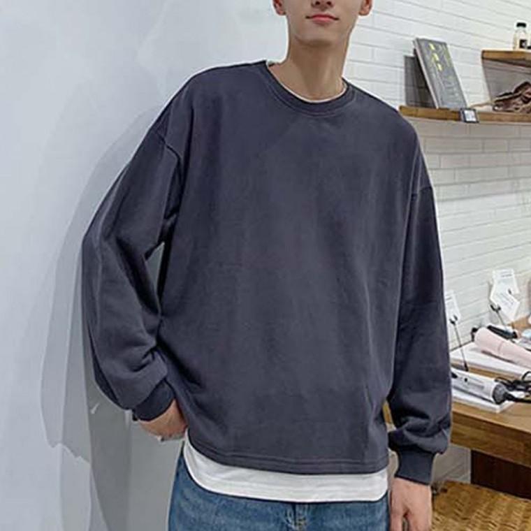 남자티셔츠 라운드넥 상의 남성여성공용 남성티셔츠 남자옷 긴팔티 남자가을옷