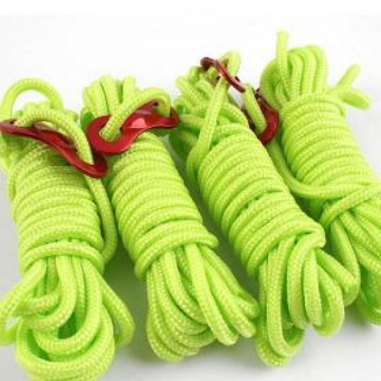 가이로프 형광 3mX4set 줄 계곡 산행용품 낚시 텐트 그늘막 로프