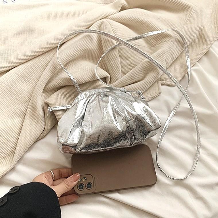 블랙 실버 핫핑크 복조리 퀄팅백 체인 크로스백 데일리 가방