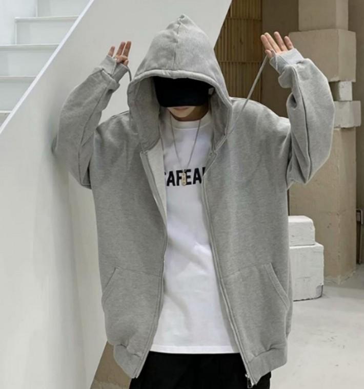 후드집업 남자후드티 여자 간절기 아우터 맨투맨 얇은 데일리 무지 PO-901