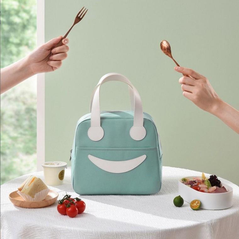 스마일 보냉 보온 런치백 도시락 가방 직장인 간식 보 보냉백 런치백 보온백 도시락가방