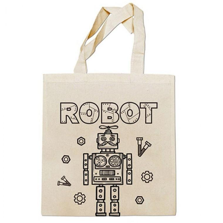 로봇 색칠 에코백 가방 꾸미기 만들기 키트 재료 DIY 세트