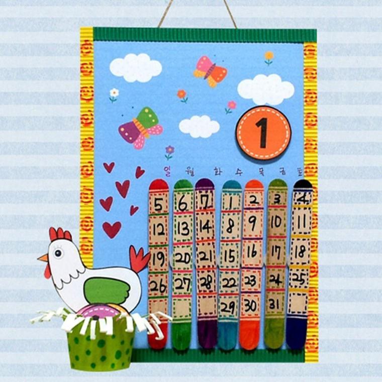 꼬꼬 닭 새해 만년 달력 만들기 키트 재료 DIY 세트