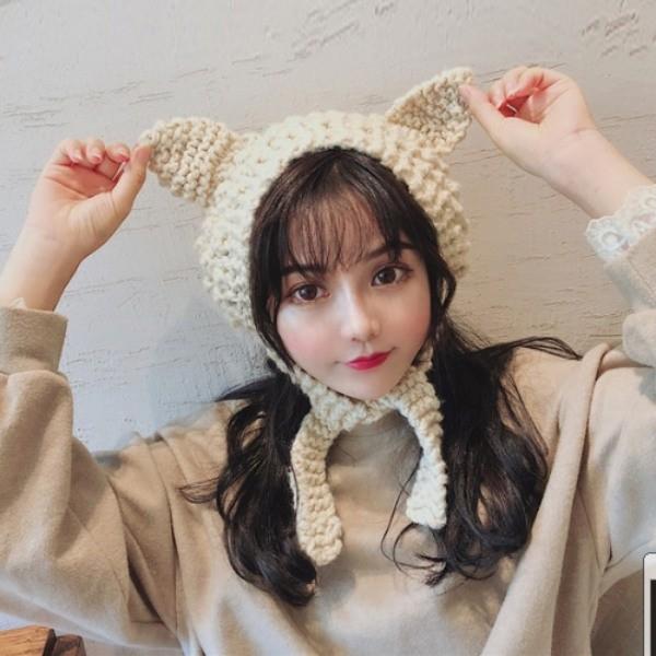 고양이 뜨개귀마개 여자 니트귀도리 5color 갓샵 귀돌이