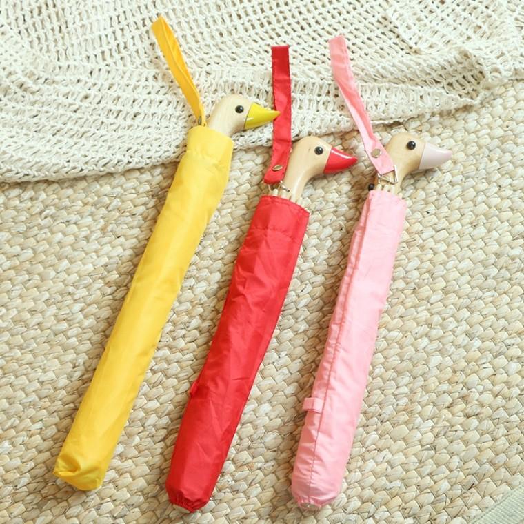 접이식 2단 자동 오리 우산 3color 귀여운 비둘기 예쁜 인싸우산 엄브렐라