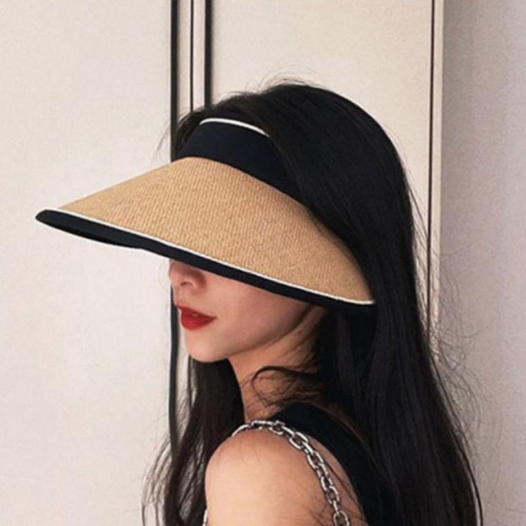 나들이 여행 캠핑 라탄 돌돌이 모자 썬캡 자외선차단