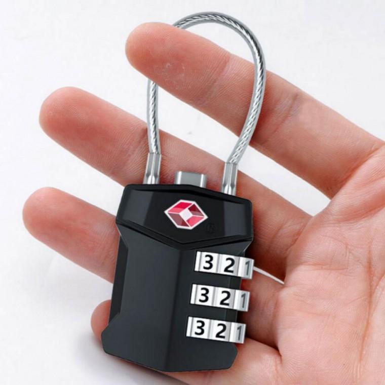 자물쇠 와이어 3열 번호키 케이블 3mm 와이어자물쇠
