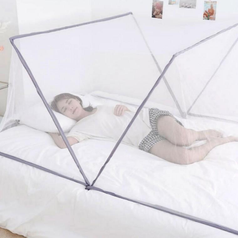 접이식 원터치 더블 모기장 텐트 폴딩 침대 사각 싱글