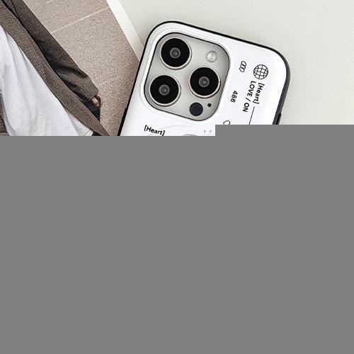 트라이코지 하트 레터링 투카드 맥세이프 범퍼 케이스 S26 A17 A36 17 16 S25 S24 A16