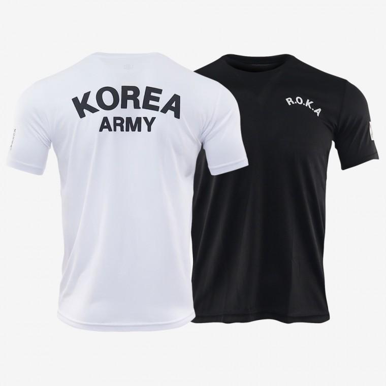 쿨메쉬 기능성 ROKA 냉장고 로카티 육군 반팔티셔츠