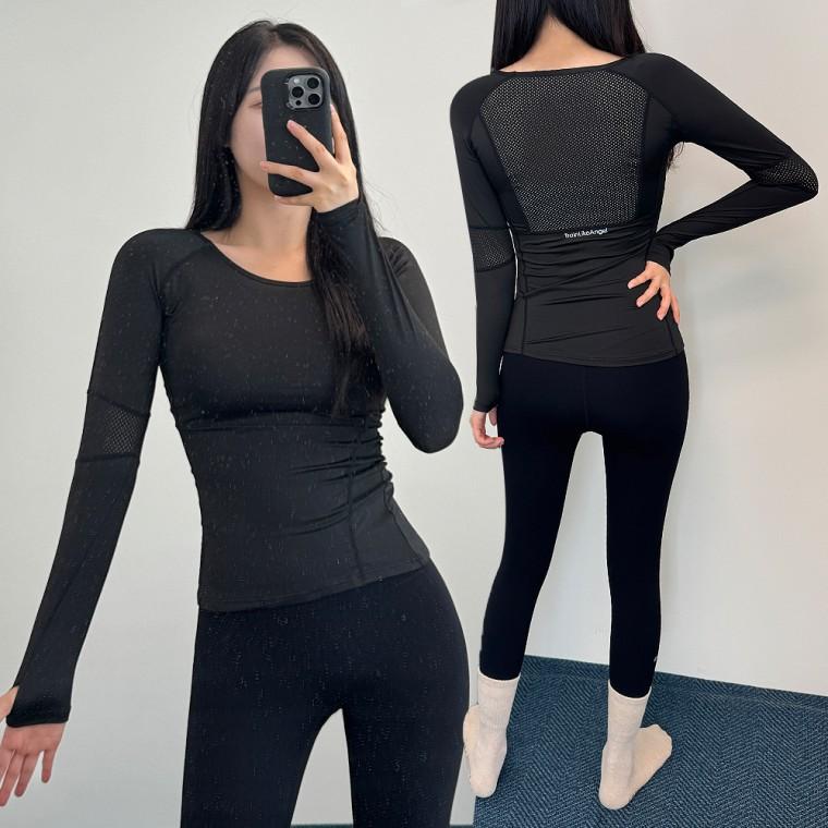 메쉬핏에어핏티 요가복 필라테스 운동 롱슬리브 헬스