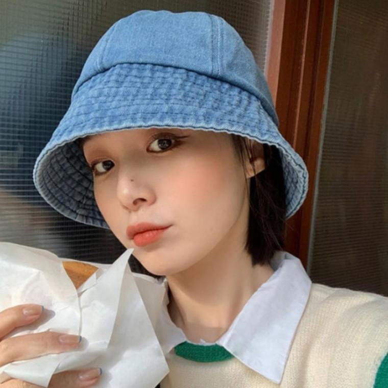 데님 벙거지 여자 여성 바캉스 휴양지 모자 버킷햇