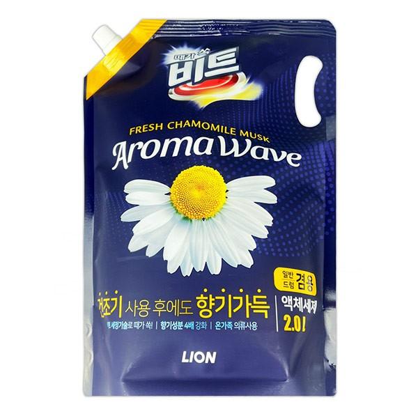 비트 때가 쏙 아로마 웨이브 카모마일 겸용 액체 세탁세제 리필용 2L -TJ 세제 빨래 비트 액체세제