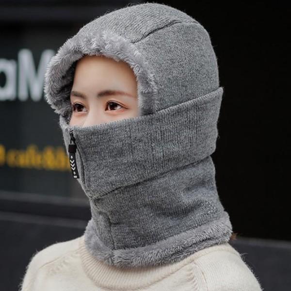 안감 전체 퍼 디자인으로 목까지 따뜻하게 해주는 변형 가능한 겨울 등산 스키 방한 모자