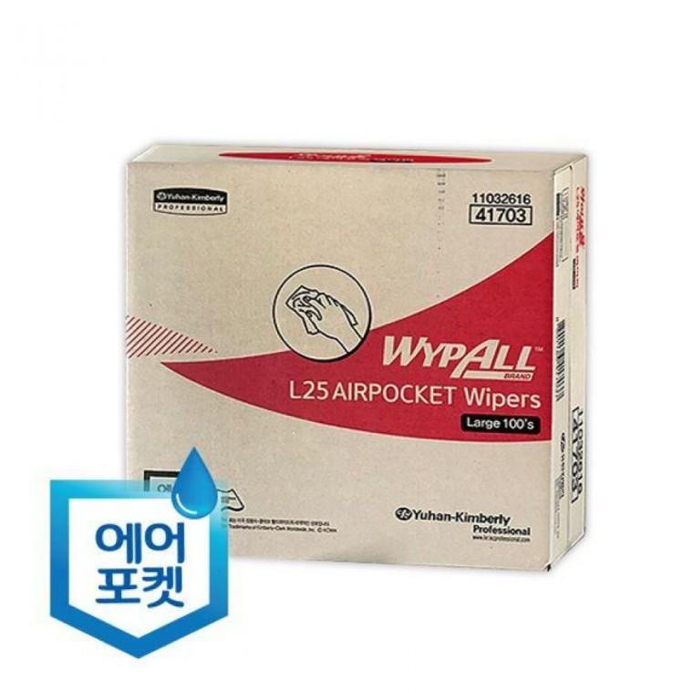 와이프올 L25 에어포켓와이퍼 대형100매x1카톤(41703