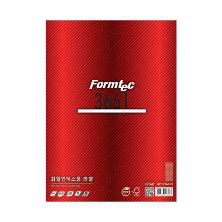 폼텍 화일인덱스라벨 LQ-3661 (20매/48칸/114x5.5mm/A4)