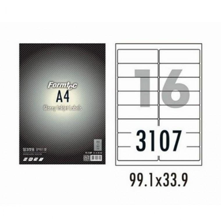 폼텍 잉크젯전용라벨 PS-3107 (10매/16칸/99.1x33.9mm)
