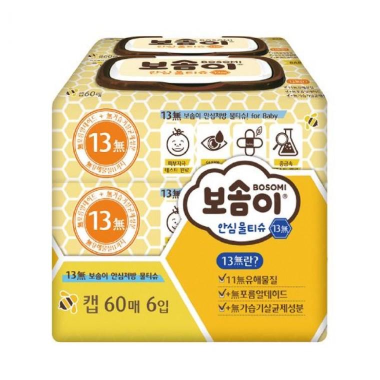깨끗한나라 물티슈 보솜이안심 (60매x6입)