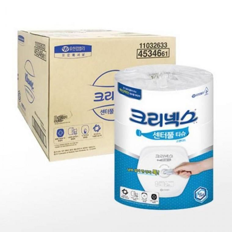 크리넥스 화장지 점보롤 센터폴티슈 (1000매x12롤)
