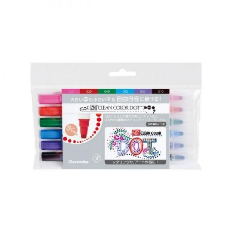 지그 클린컬러닷 TC-6100 6색세트