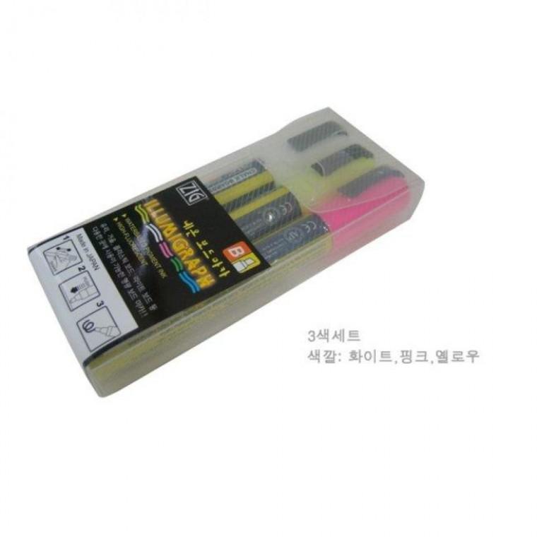 지그 네온보드마카 3색세트