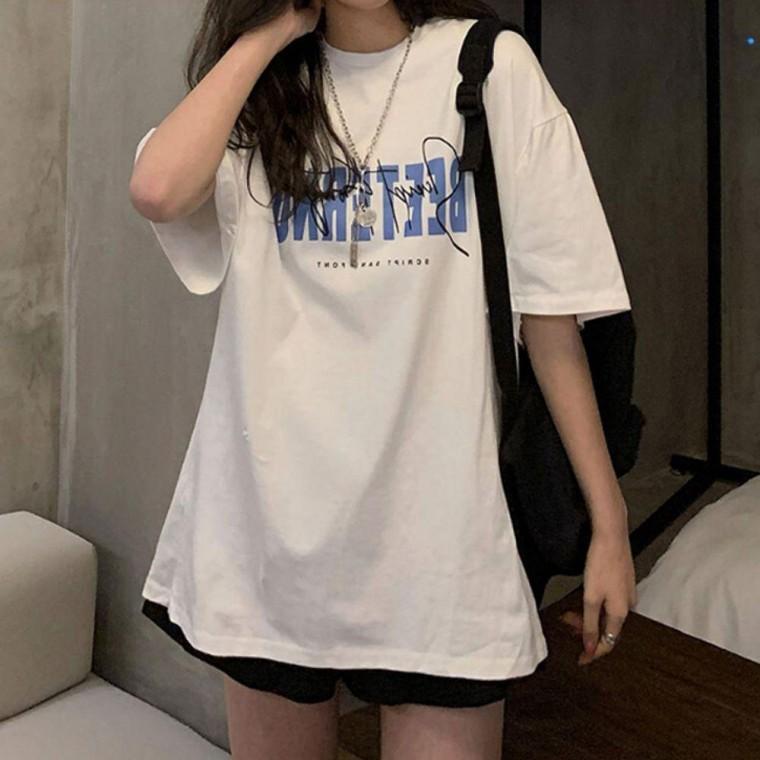 여름 여자 레터링 반팔티 1P 데일리 캐주얼 티셔츠