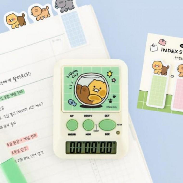 카카오프렌즈 춘식이 오디너리 스톱워치 - 운동 요리 공부용 학습용 다기능 타이머 뽀모도로