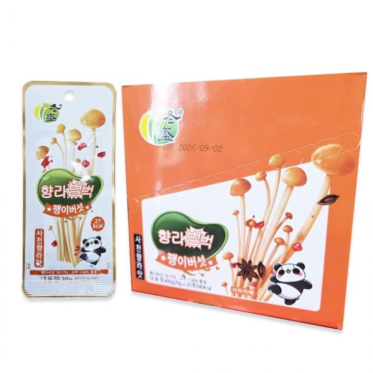 플유 향라범벅 팽이버섯 사천향라맛 20g 1박스 20개입