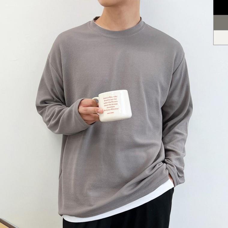 남자 엠보싱 긴팔티