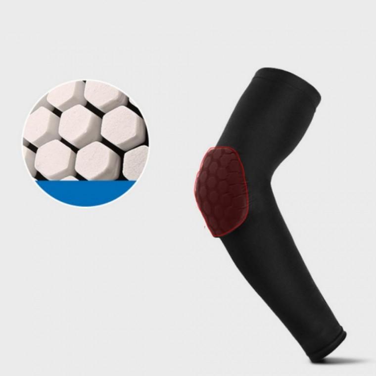 헬스 등산 스포츠 쿠션 팔보호대 팔꿈치보호대 1P 블랙