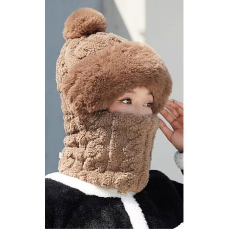 에스키모모자 털방울 겨울넥워머 일체형 귀마개모자 센스있는코디 모자선물 방한용품 시선집중되는 귀도리