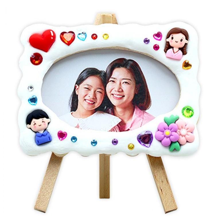 가족 친구 미니 사진 액자 만들기 키트 재료 DIY 세트 (4개)