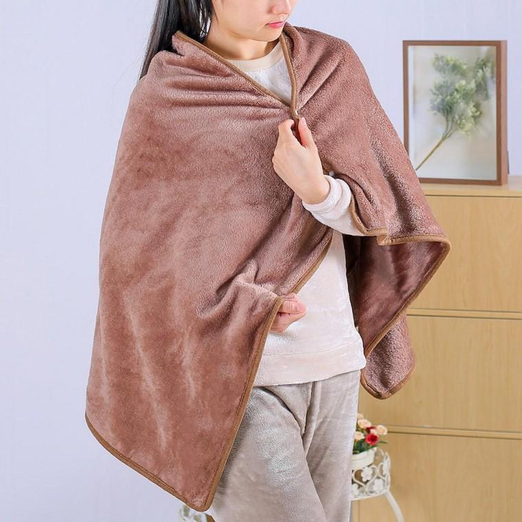 극세사 똑딱이단추 망토 70x130cm 담요 여행담요 무릎담요 단추담요