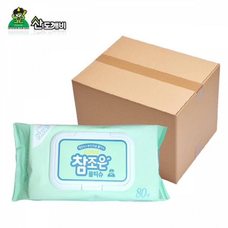 슈마켓 참좋은프리미엄 물티슈80매 캡형 한박스 10개입