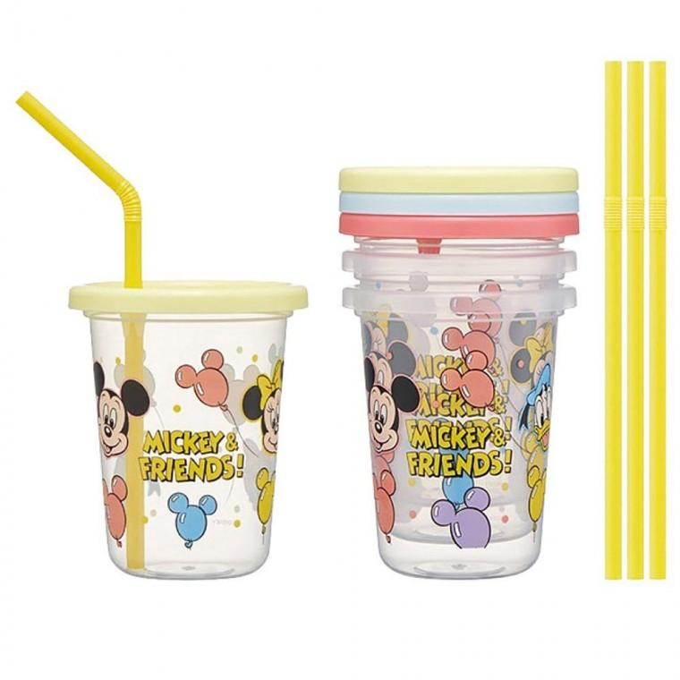 텀블러 스트로우 3개 230ml 미키 1세트 빨대컵 물컵