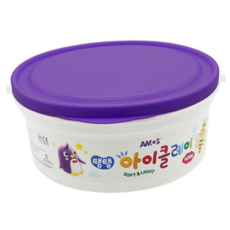 대용량 아이클레이 400g 보라 1P 버킷 점토 클레이