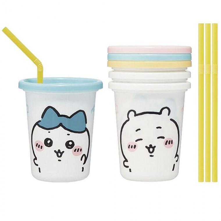 텀블러 스트로우 3개 320ml 치이카와 1세트 빨대 물컵