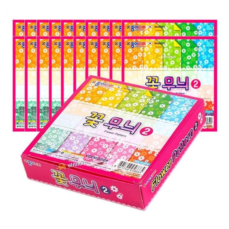 양면 아동 색종이 꽃무늬 2 20매 20개 1세트 종이접기