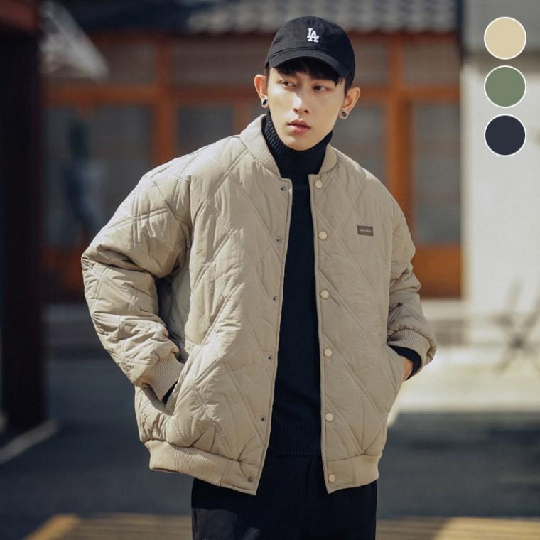 남성 다이아 퀼팅 경량 깔깔이 패딩