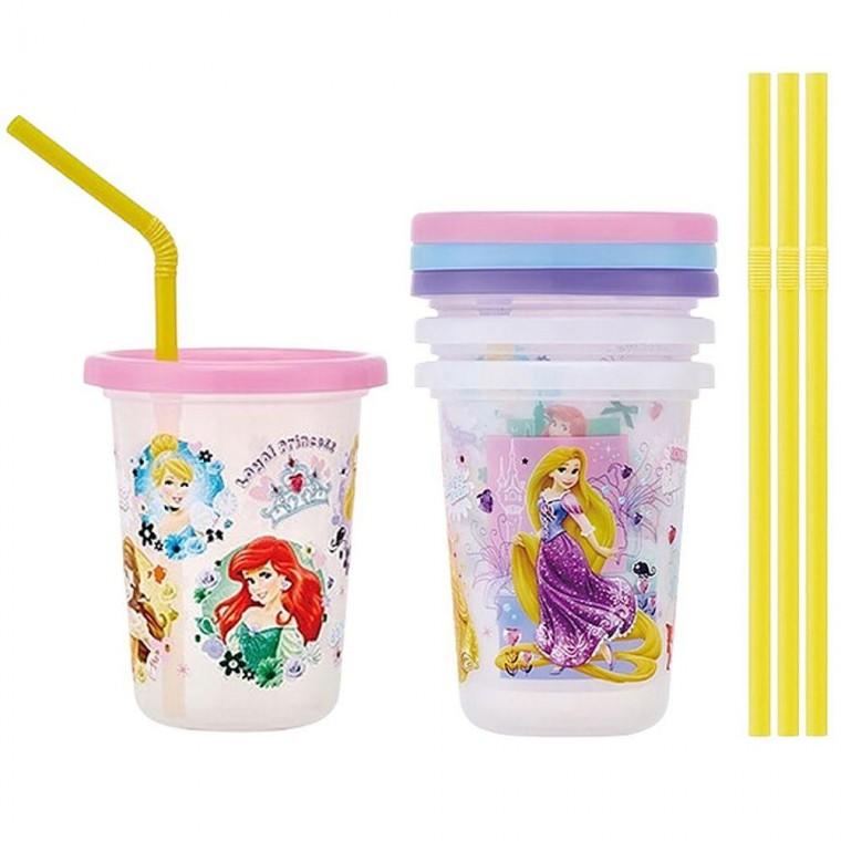 텀블러 스트로우 3개 230ml 프린세스 1세트 빨대 물컵