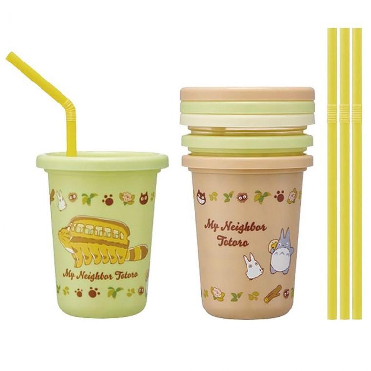 텀블러 스트로우 3개 230ml 토토로버스 1세트 빨대컵