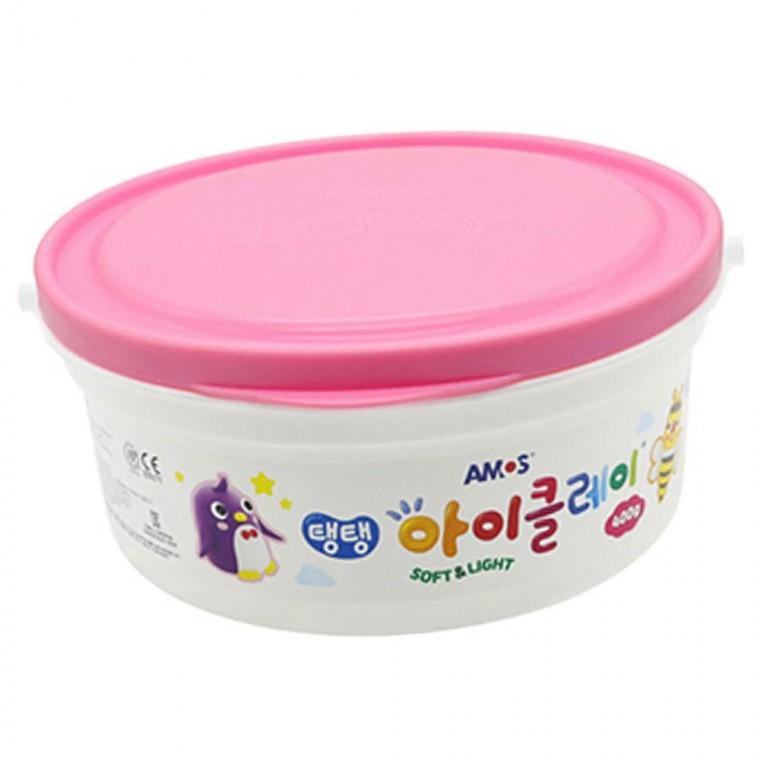 대용량 아이클레이 400g 분홍 1P 버킷 점토 클레이