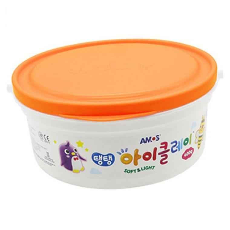 대용량 아이클레이 400g 주황 1P 버킷 점토 클레이